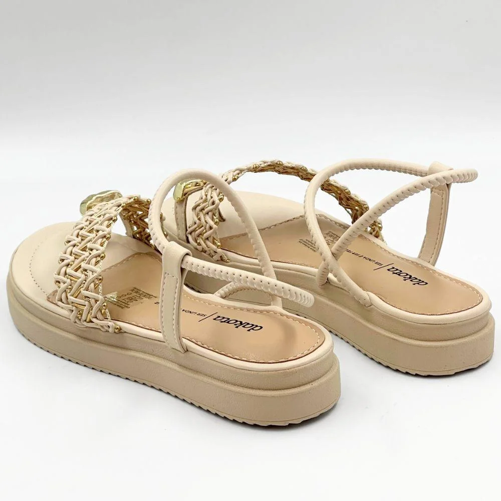 Sandália Dakota Casual Flatform Feminina Bege 4