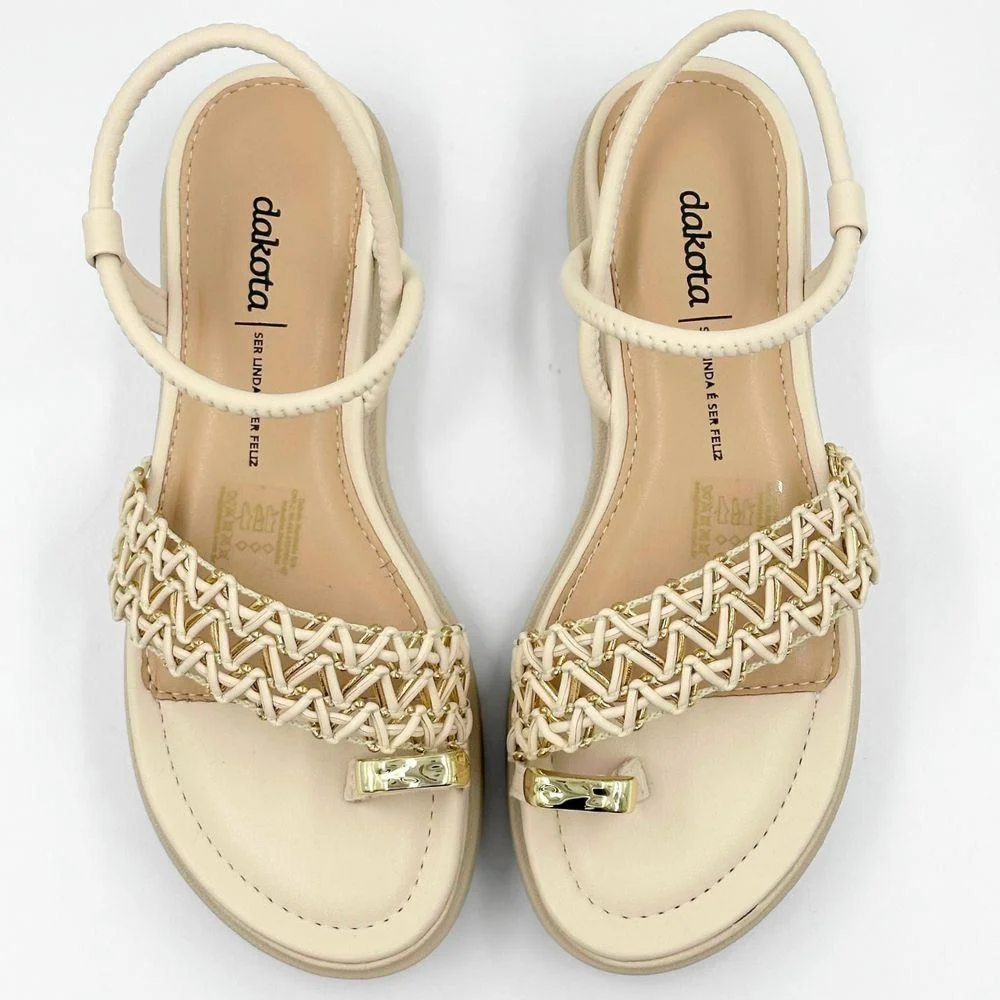 Sandália Dakota Casual Flatform Feminina Bege 5