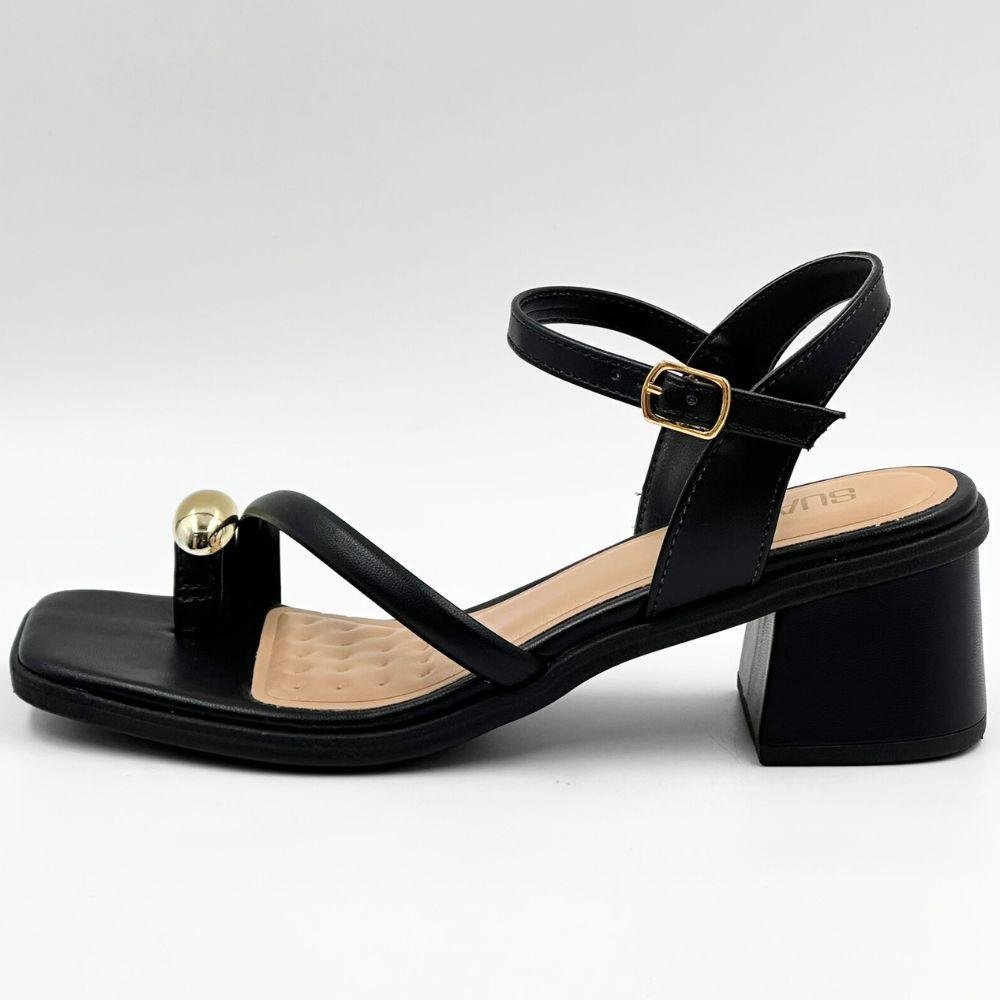 Sandália Sua Cia Salto Bloco Casual Feminina