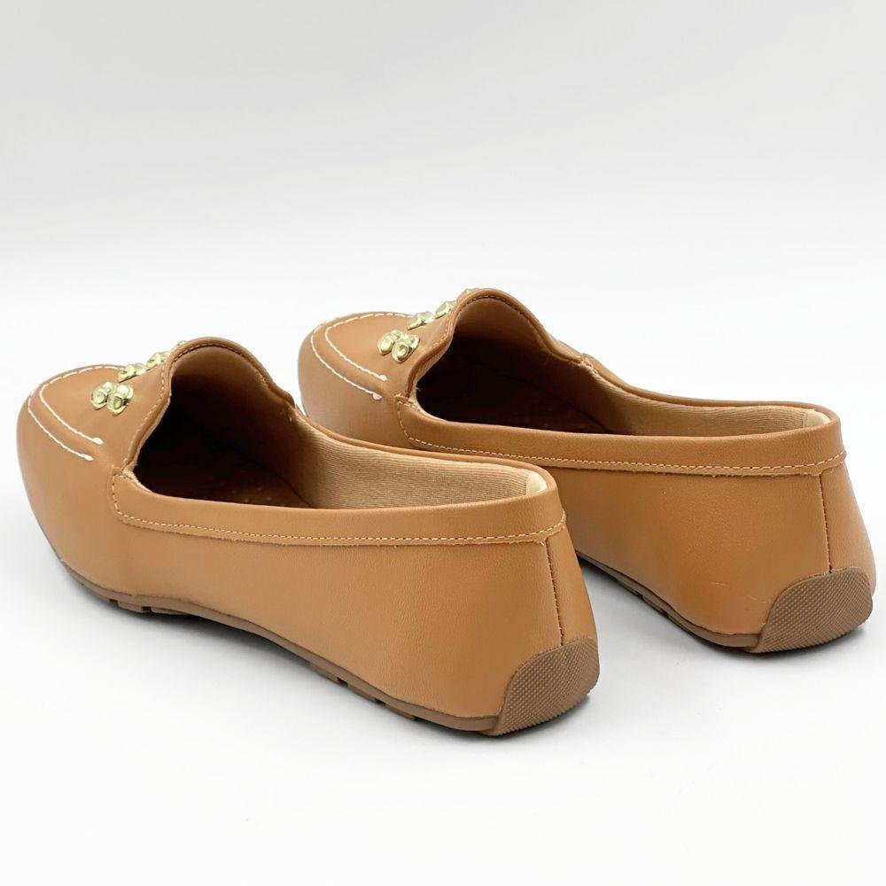 Sapato Sua Cia Mocassim com Aplicações Feminino Marrom 3