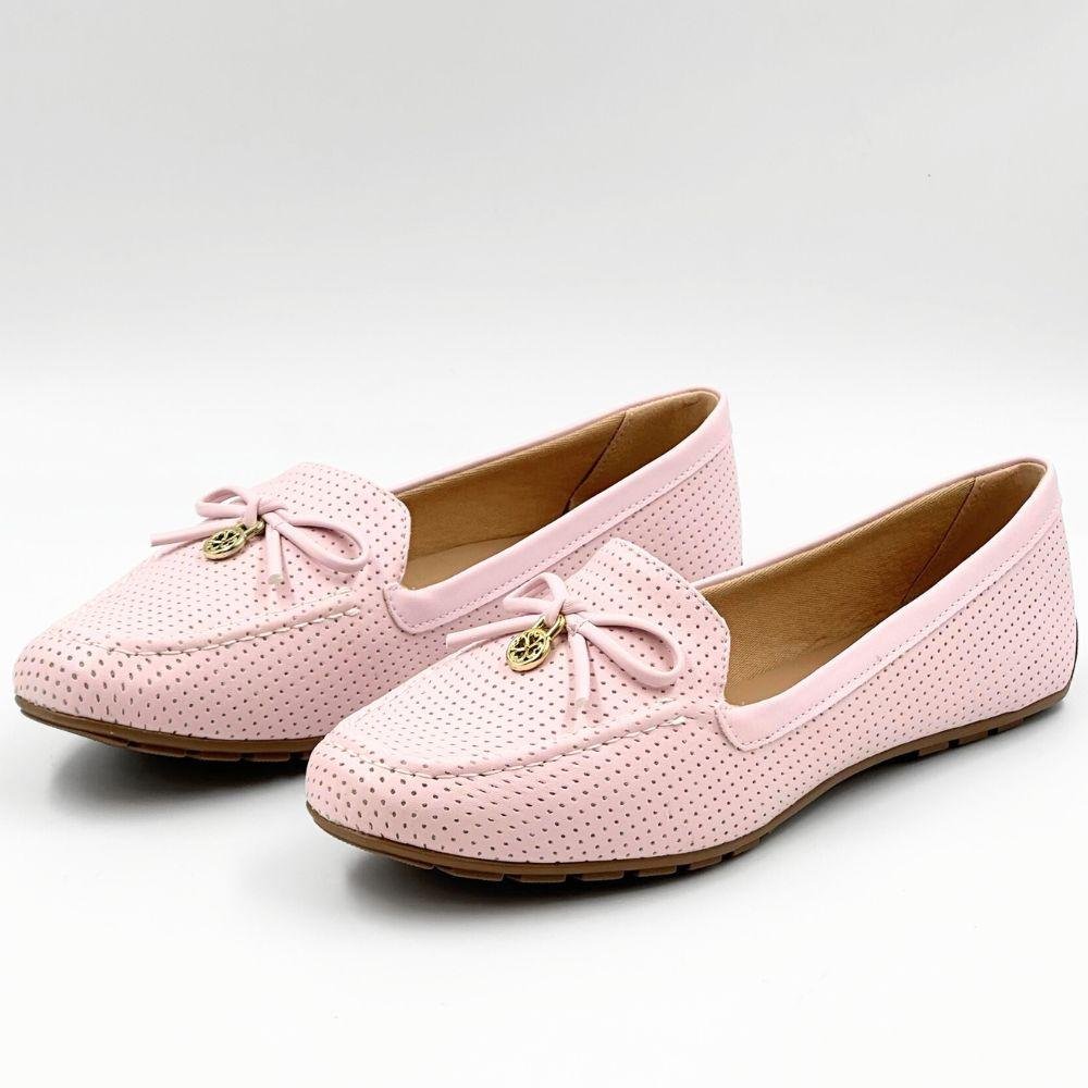 Sapato Sua Cia Mocassim com Laço Feminino Rosa Bebê 2