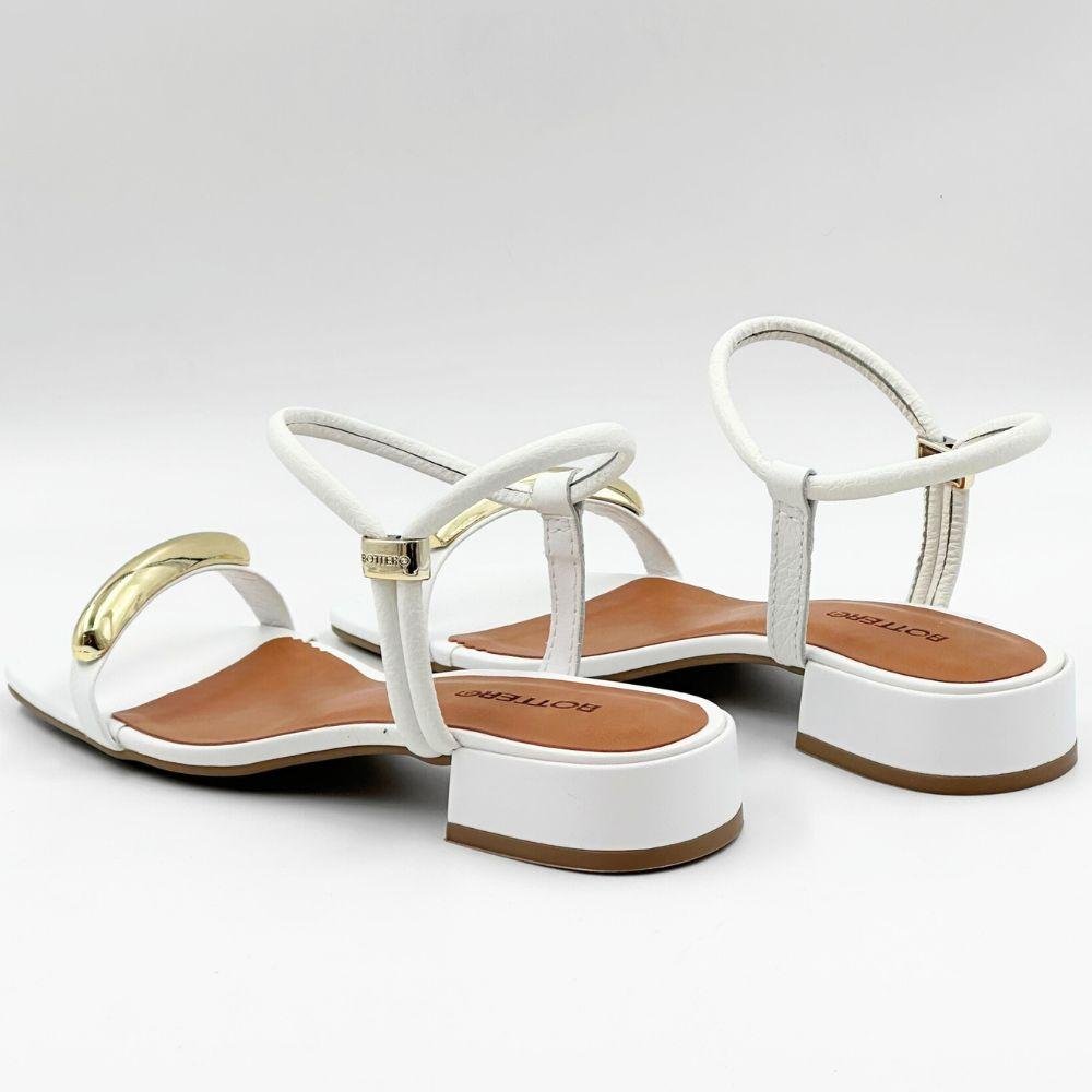 Sandália Bottero Casual Salto Baixo Feminina Branco 3
