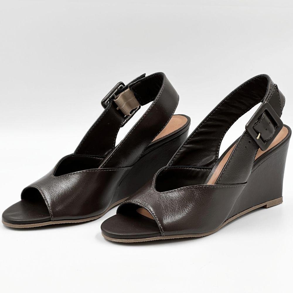 Sandália Bottero Casual Anabela Feminina Marrom 2