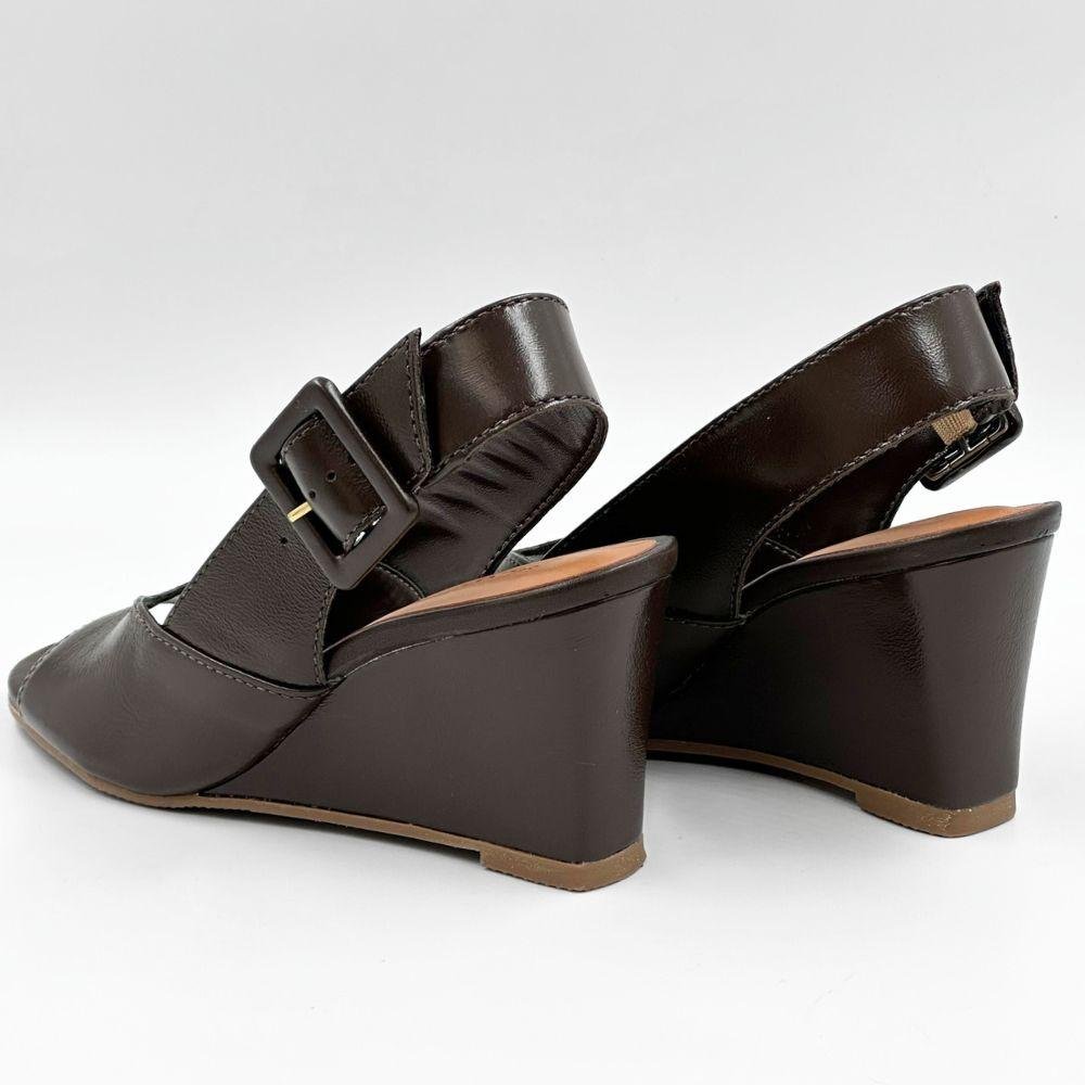 Sandália Bottero Casual Anabela Feminina Marrom 3