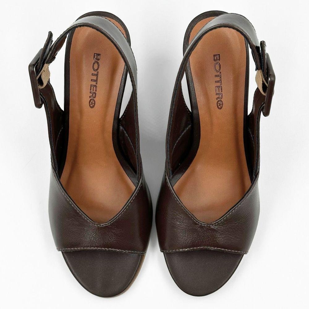 Sandália Bottero Casual Anabela Feminina Marrom 4