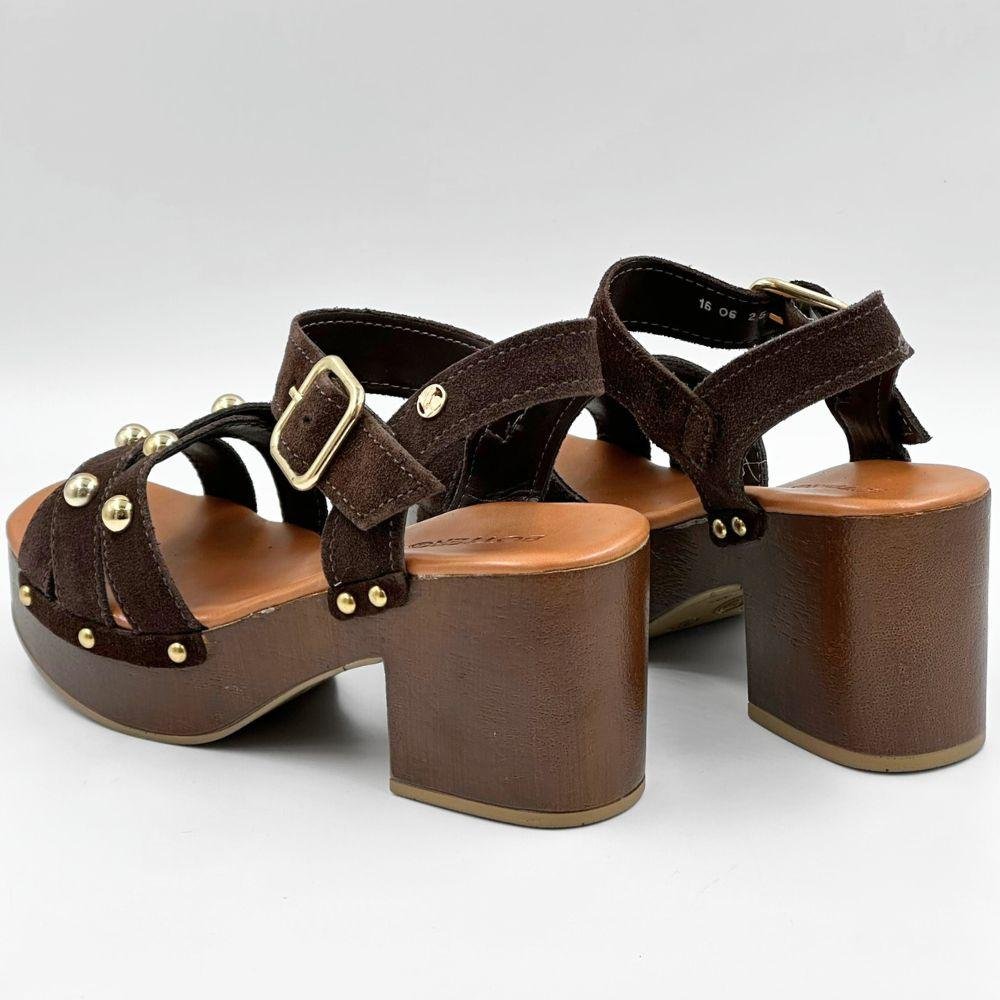 Sandália Bottero Plataforma em Camurça Feminina Café 3