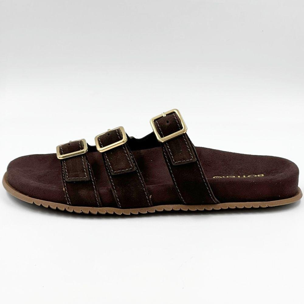 Tamanco Bottero Rasteira Slide em Camurça Feminino