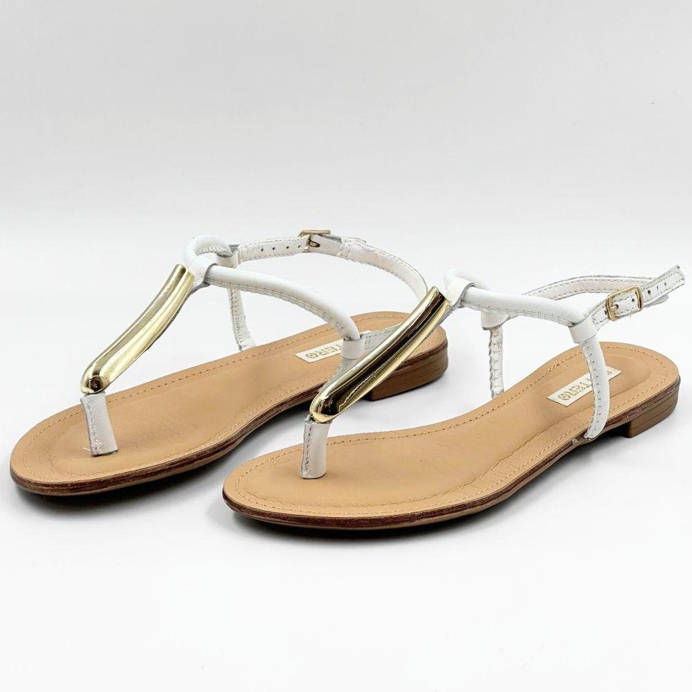 Sandália Bottero Casual Rasteira Feminina Branco 2