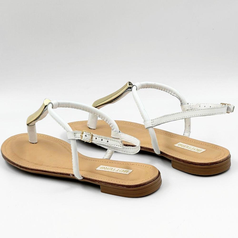 Sandália Bottero Casual Rasteira Feminina Branco 3