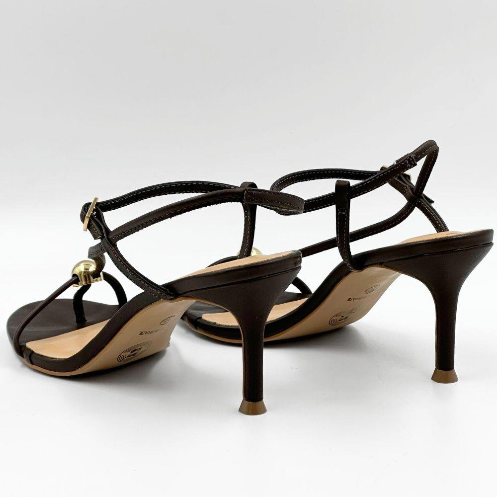 Sandália Bottero Casual Salto Fino Feminina Marrom 3