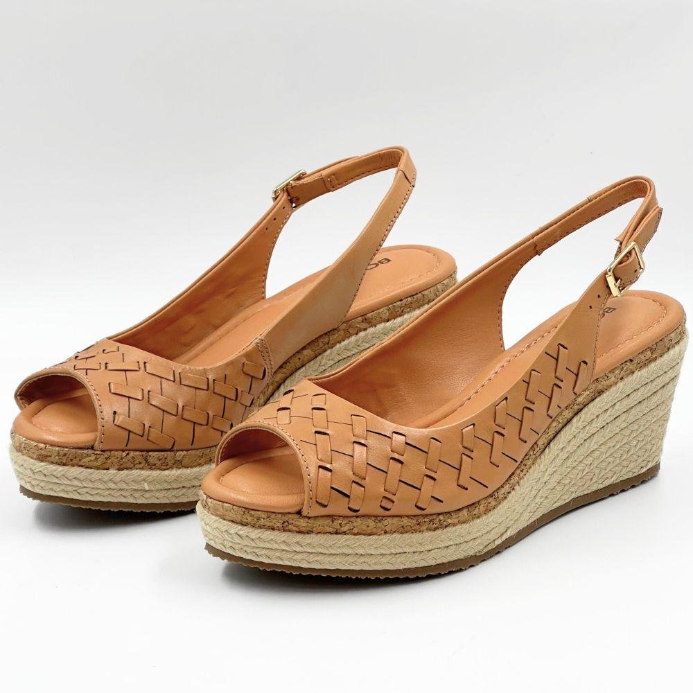 Sandália Bottero Anabela Casual Feminina Natural 2