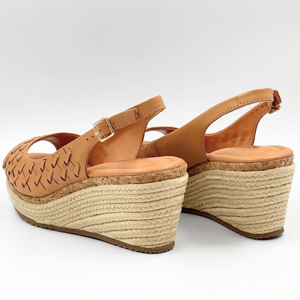 Sandália Bottero Anabela Casual Feminina Natural 3