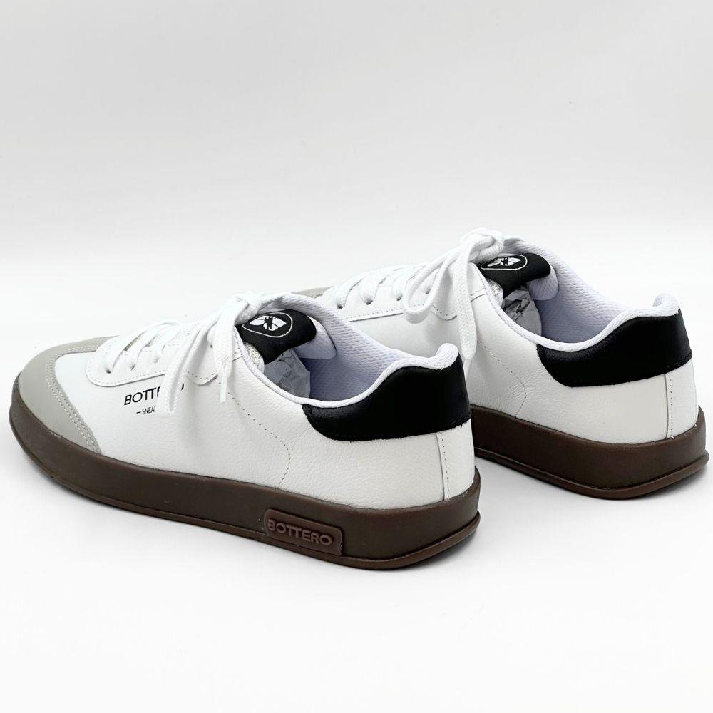Tênis Bottero Casual com Cadarço Feminino Cinza Claro/Branco/Preto 3