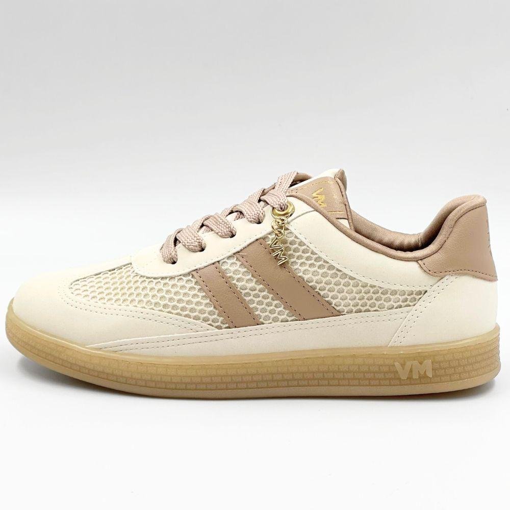 Tênis Via Marte Casual com Cadarço em Nobuck Feminino Branco/Rosa 1