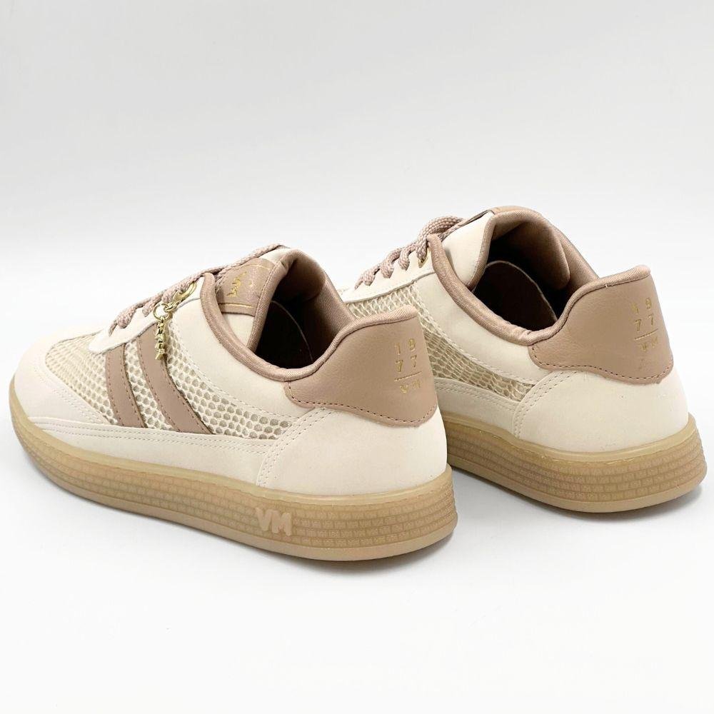 Tênis Via Marte Casual com Cadarço em Nobuck Feminino Branco/Rosa 3