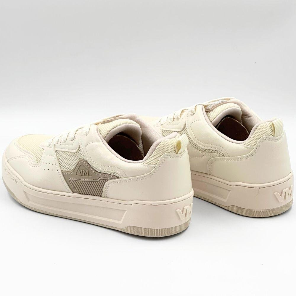 Tênis Via Marte Casual Flatform com Cadarço Feminino Branco/Cinza 3