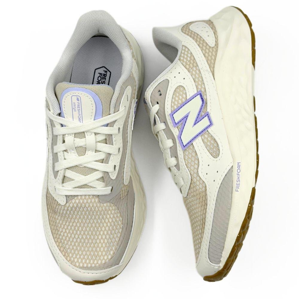 Tênis New Balance Esportivo Fresh Foam Warishiv4 Feminino Bege 4