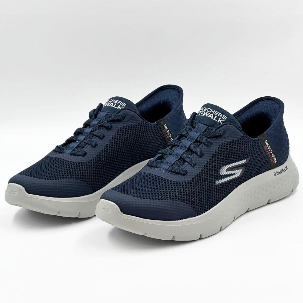 Tênis Skechers Esportivo Go Walk Flex-Hands Up Masculino Azul/Marinho 2