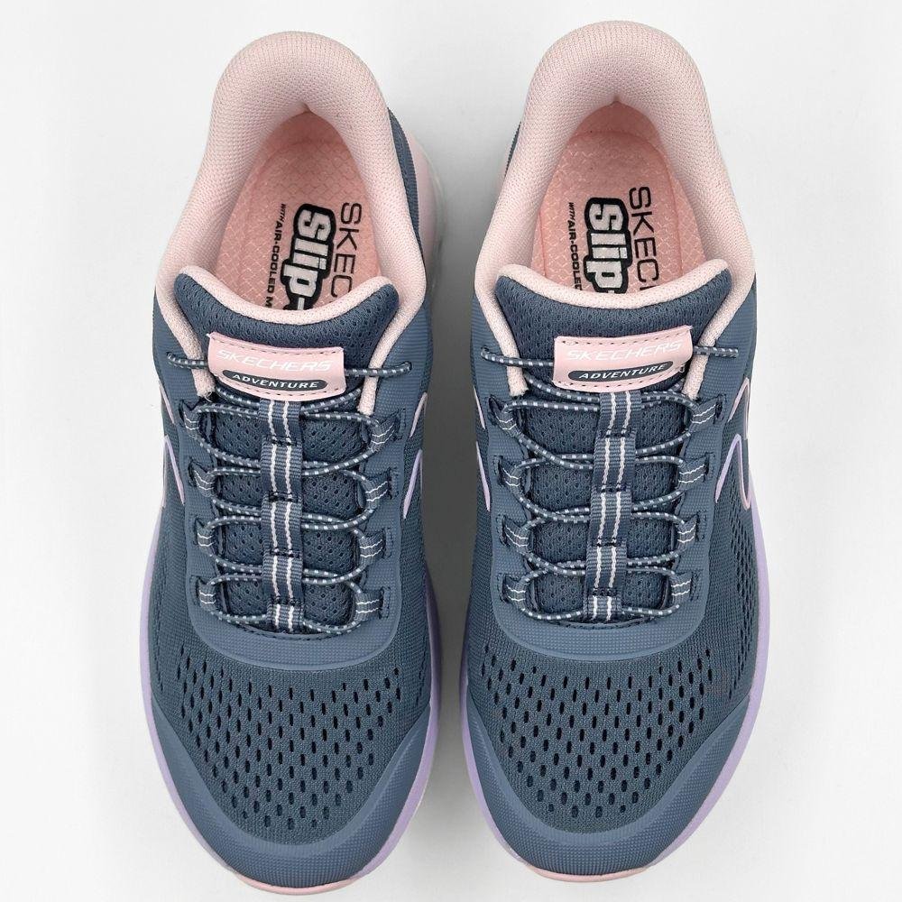 Tênis Skechers Esportivo Glide-Step Sole Feminino Azul/Rosa 4