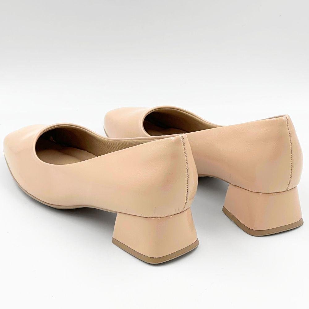 Sapato Piccadilly em Verniz Salto Baixo Feminino Rosé 3