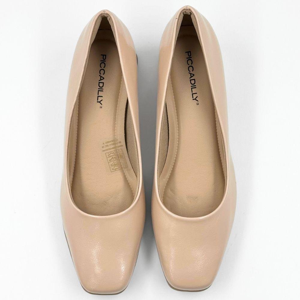 Sapato Piccadilly em Verniz Salto Baixo Feminino Rosé 4