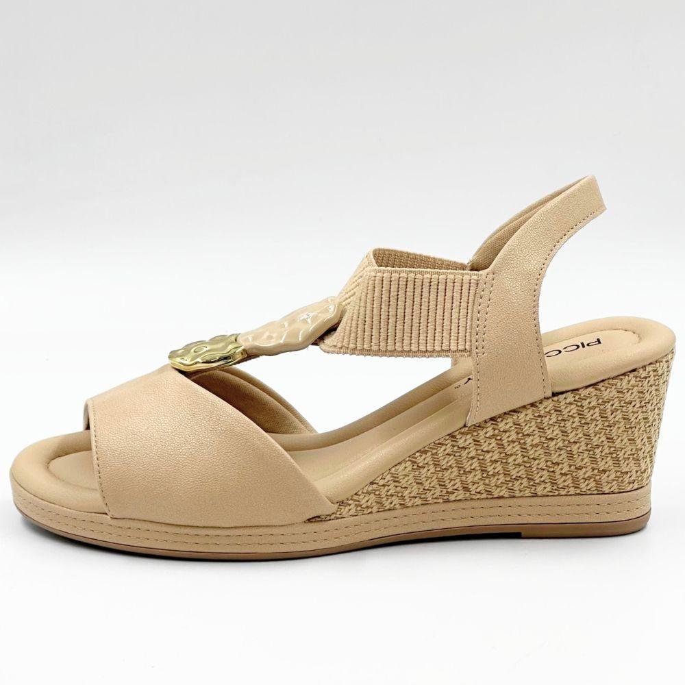 Sandália Piccadilly Casual Anabela Feminina