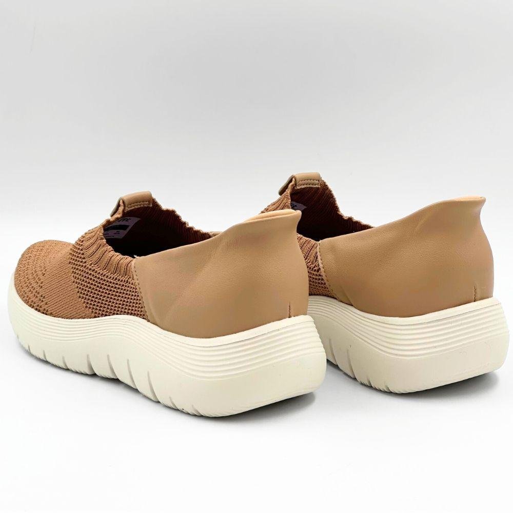 Tênis Piccadilly Slip Casual Feminino Nude/Off White 3