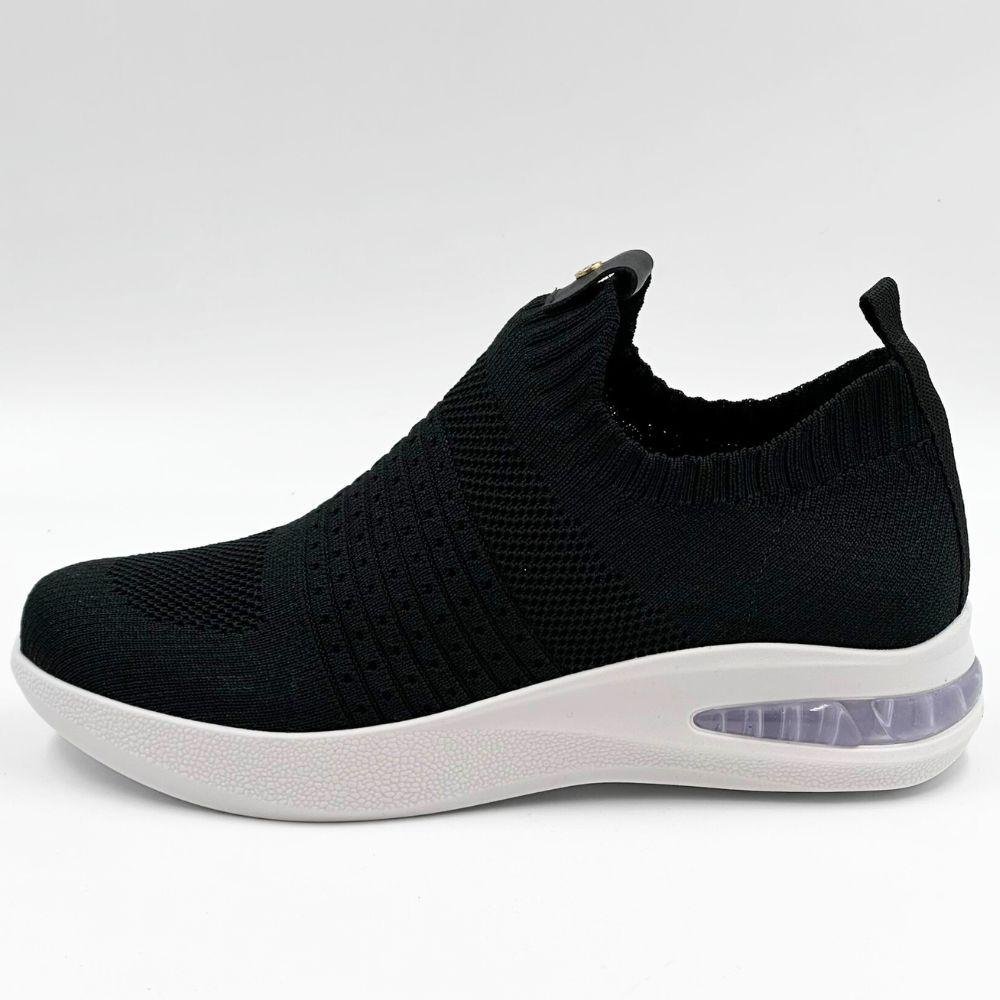 Tênis Piccadilly Slip Casual em Knit Feminino