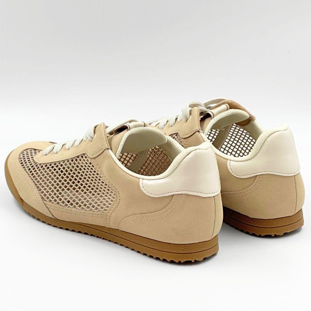 Tênis Piccadilly Casual com Cadarço Feminino Bege 3