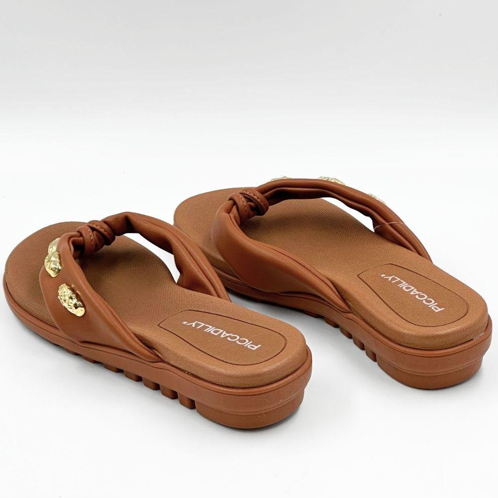 Tamanco Piccadilly Anabela Casual Feminino Ocre 3