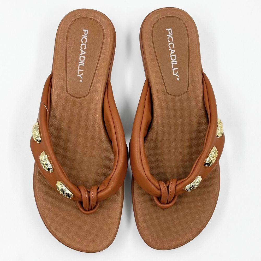 Tamanco Piccadilly Anabela Casual Feminino Ocre 4