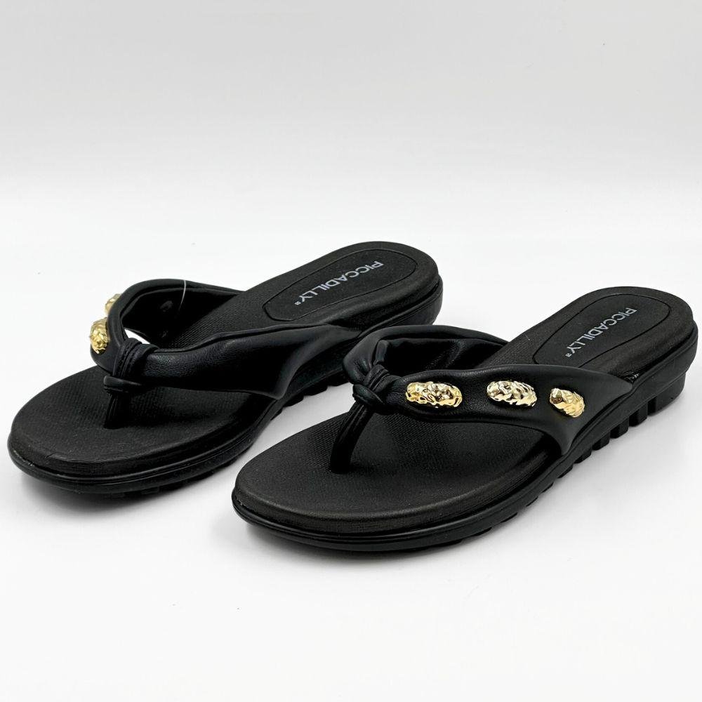 Tamanco Piccadilly Anabela Casual Feminino Preto 2