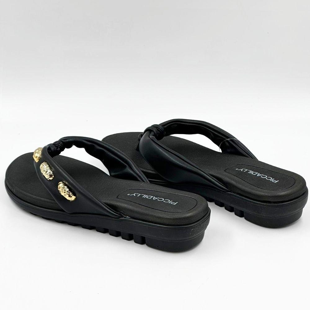 Tamanco Piccadilly Anabela Casual Feminino Preto 3