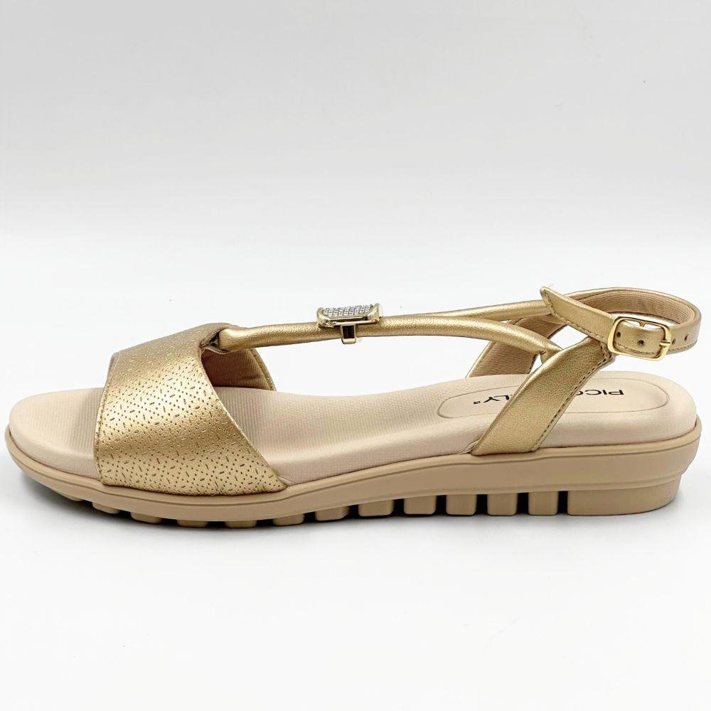 Sandália Piccadilly Casual Metalizada Feminina