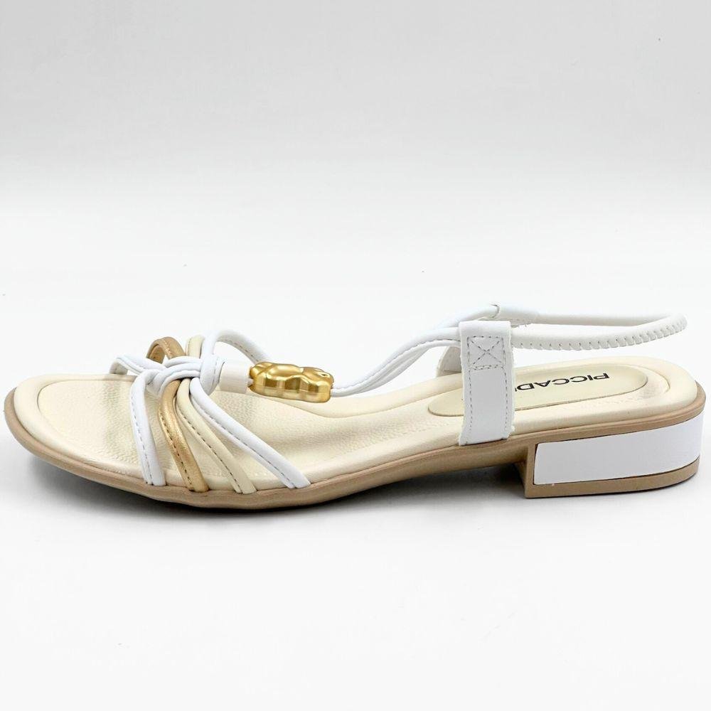 Sandália Piccadilly Salto Baixo Casual Feminina