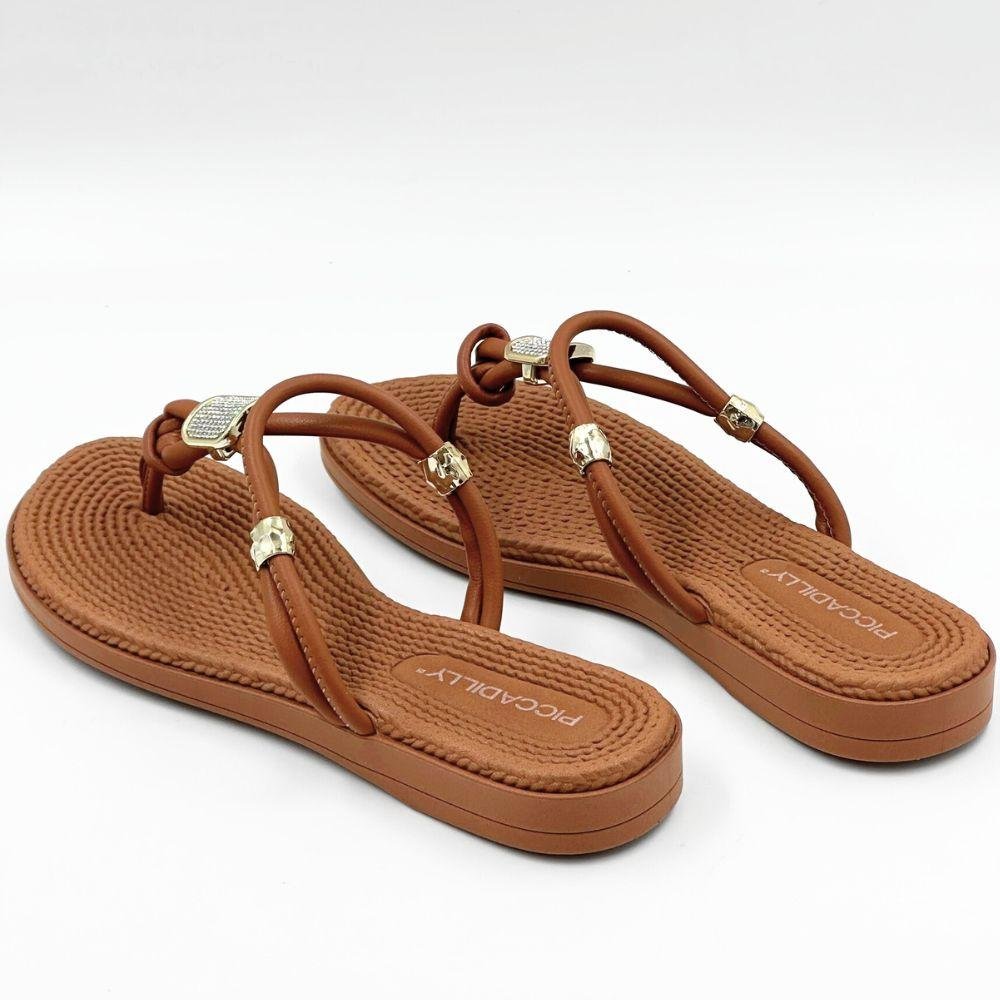 Tamanco Piccadilly Rasteira Casual Feminino Ocre 3