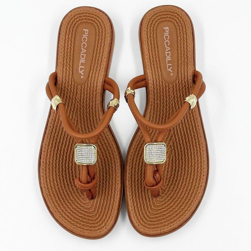 Tamanco Piccadilly Rasteira Casual Feminino Ocre 4
