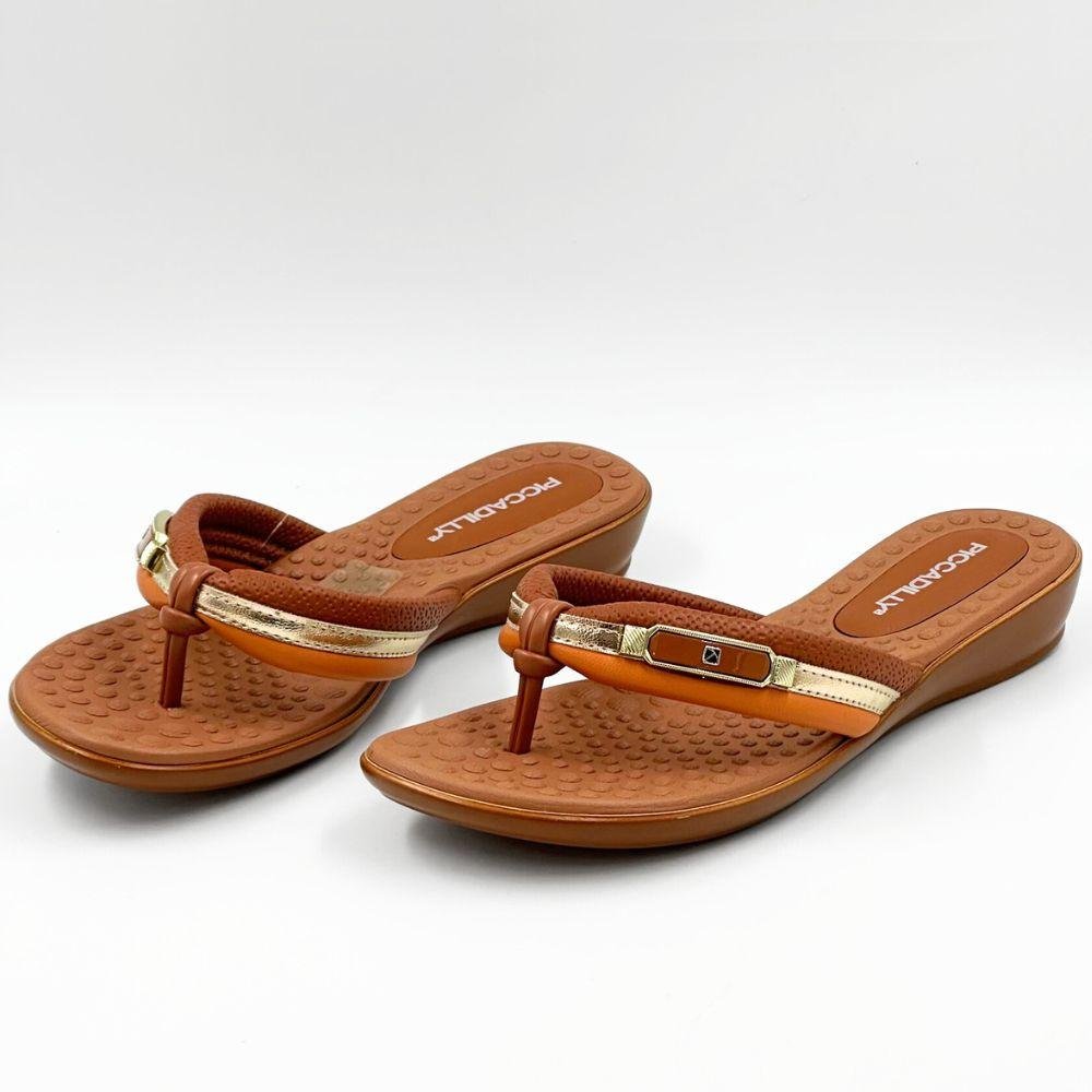 Tamanco Piccadilly Casual Anabela Feminino Ocre 2