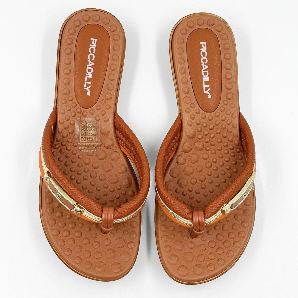 Tamanco Piccadilly Casual Anabela Feminino Ocre 4