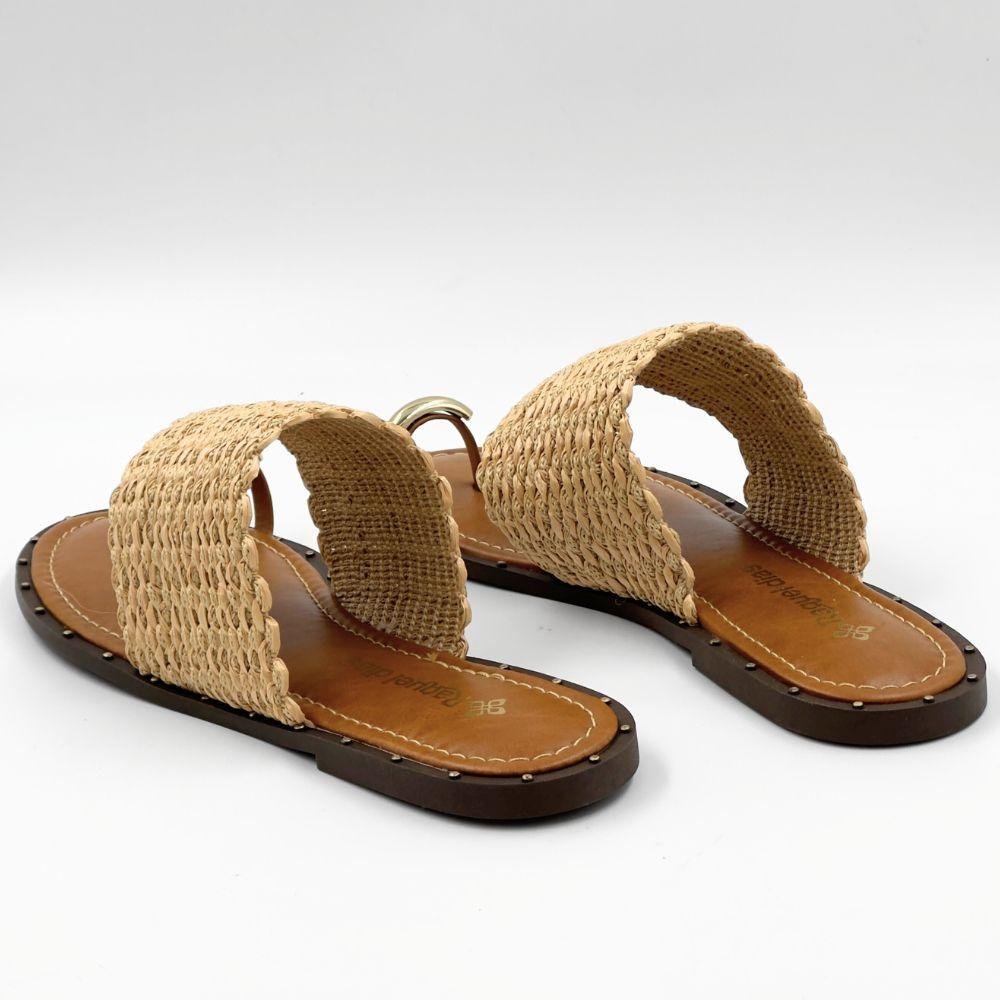 Tamanco Raquel Dias Rasteira Feminino Marrom 3