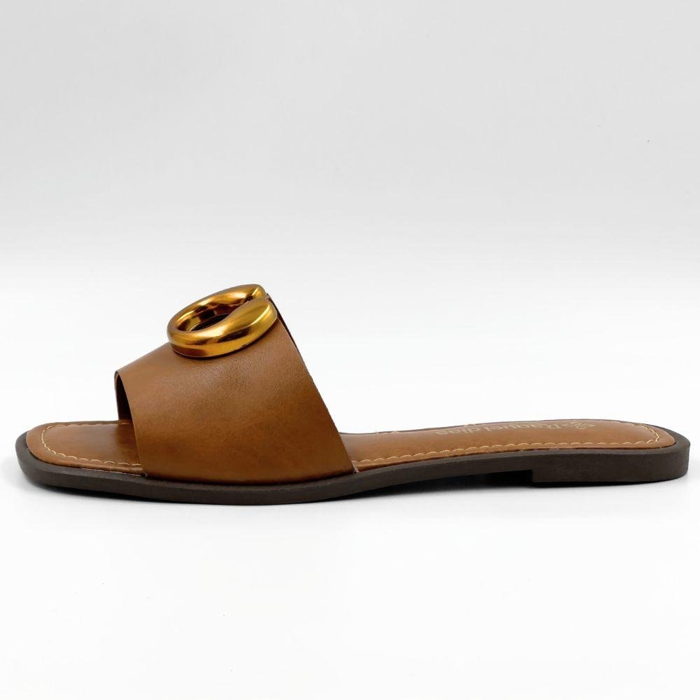 Tamanco Raquel Dias Rasteira Tira Larga Feminino