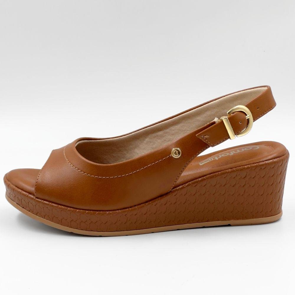 Sandália Comfortflex Anabela Casual Feminina
