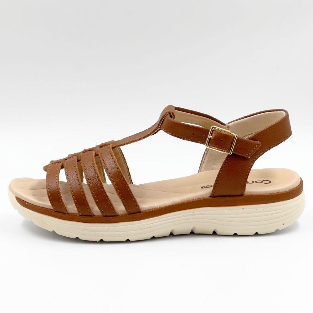 Sandália Comfortflex Casual Flatform Feminina Marrom 1