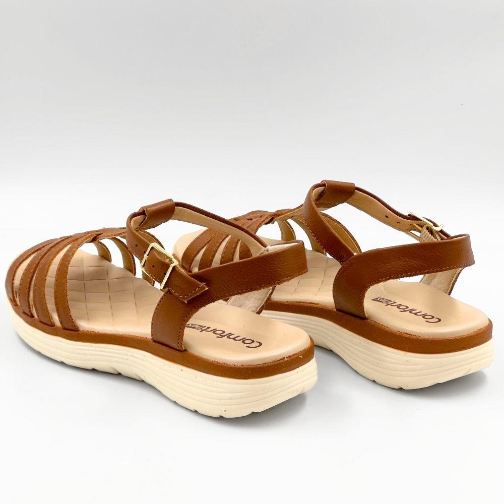 Sandália Comfortflex Casual Flatform Feminina Marrom 3