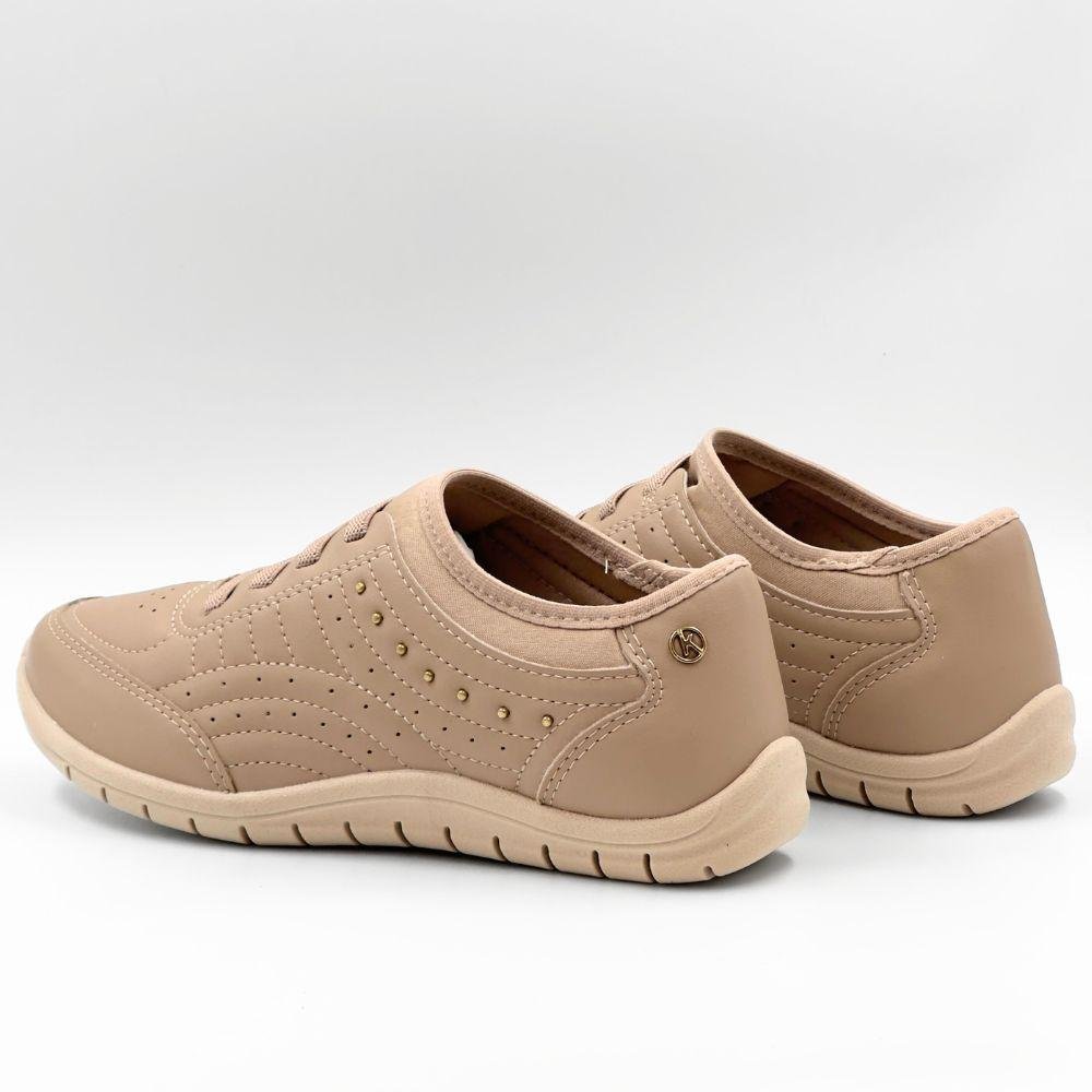 Tênis Kolosh Casual com Cadarço Elástico Feminino Capuccino 3
