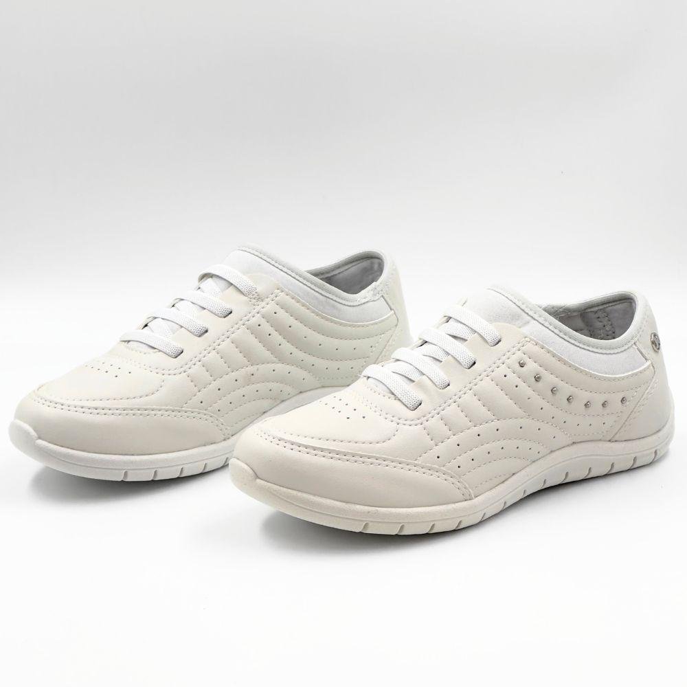 Tênis Kolosh Casual com Cadarço Elástico Feminino Off White 2
