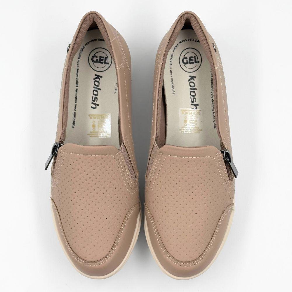 Tênis Kolosh Slip Casual Feminino Capuccino 4