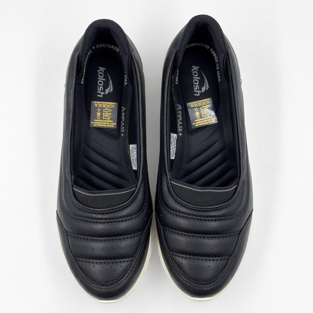 Tênis Kolosh Slip Casual Feminino Preto 4