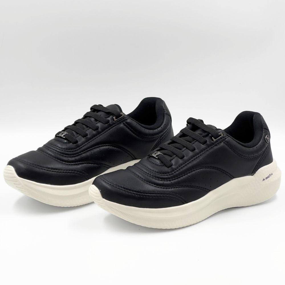 Tênis Kolosh Esportivo com Cadarço Elástico Feminino Preto 2