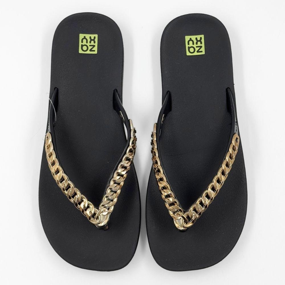 Chinelo Zaxy Hype Tira Média Feminino Preto 4